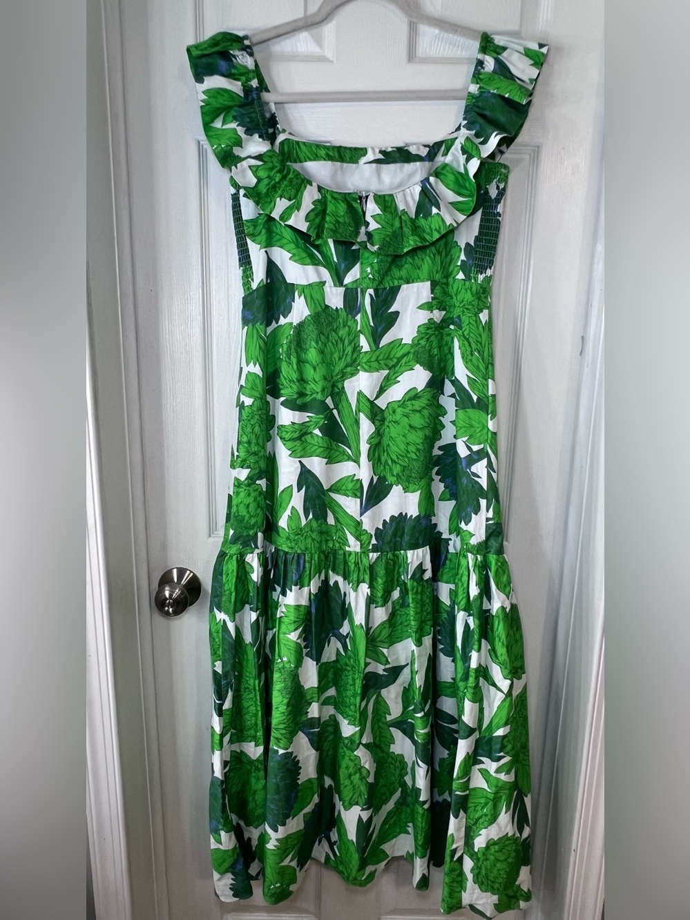 Hyacinth House Green Dandelion Floral Off-The Shoulder Giselle Dress Size M - Picture 6 of 15